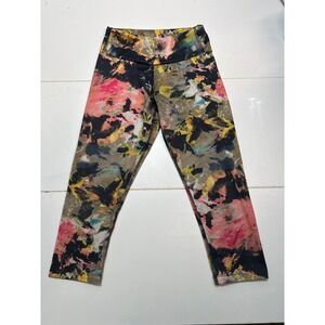 Abstract Print Cropped High Waist‎ Athletic Leggings Pants **READ**